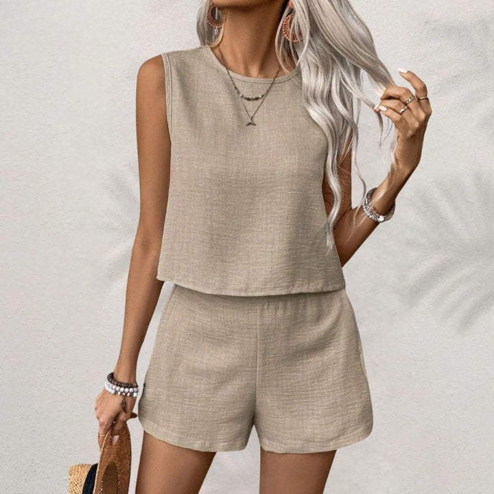 Linen Serenity Complete Two-Piece Set  + Free Sun Hat