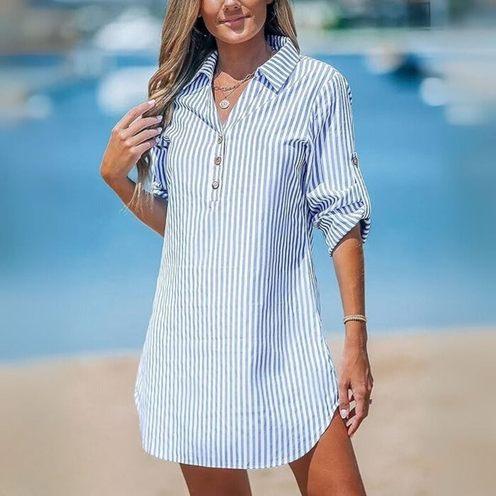 Classic Striped Shirt Dress