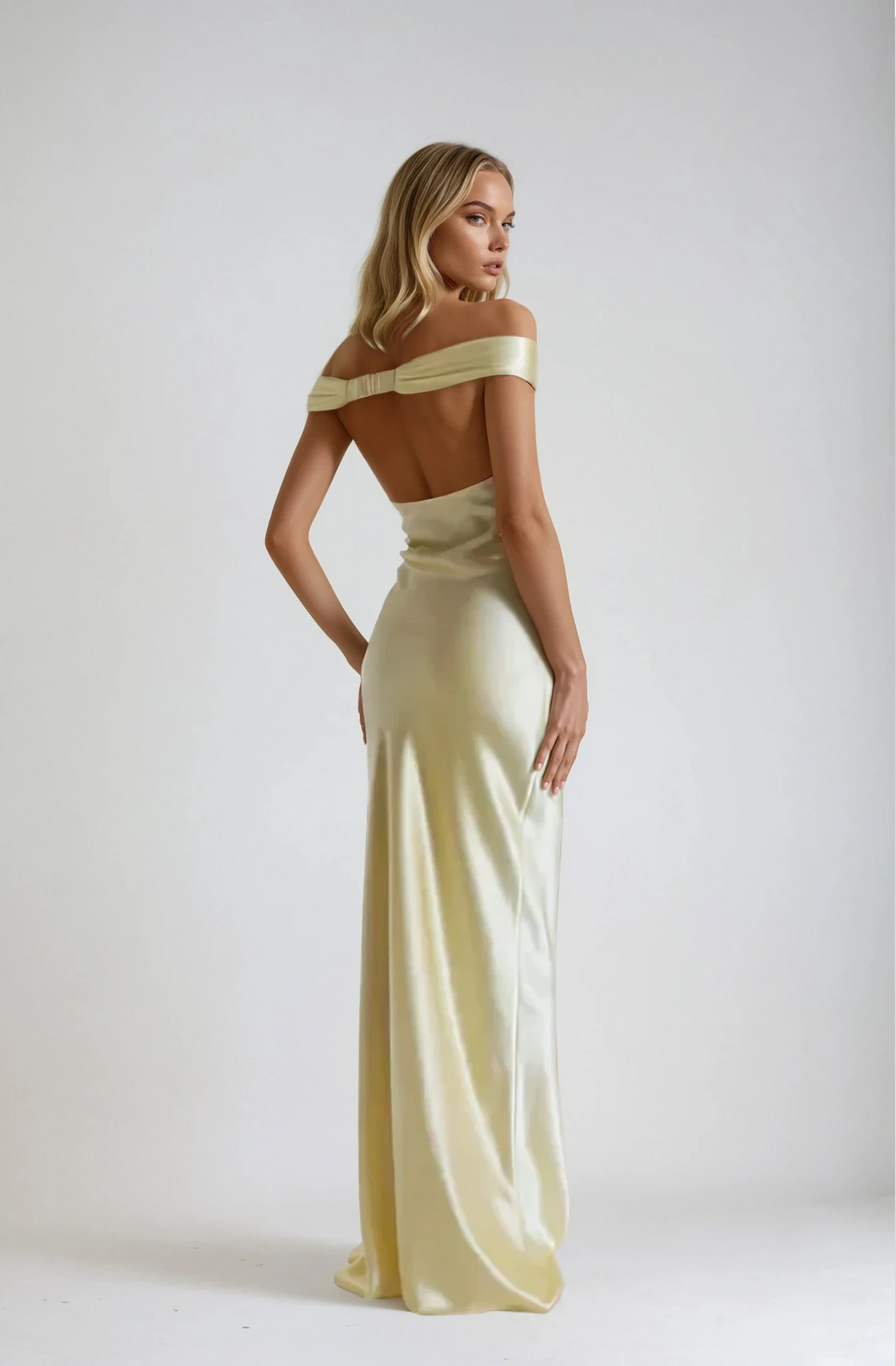Emory | Satin Backless Maxi Dress