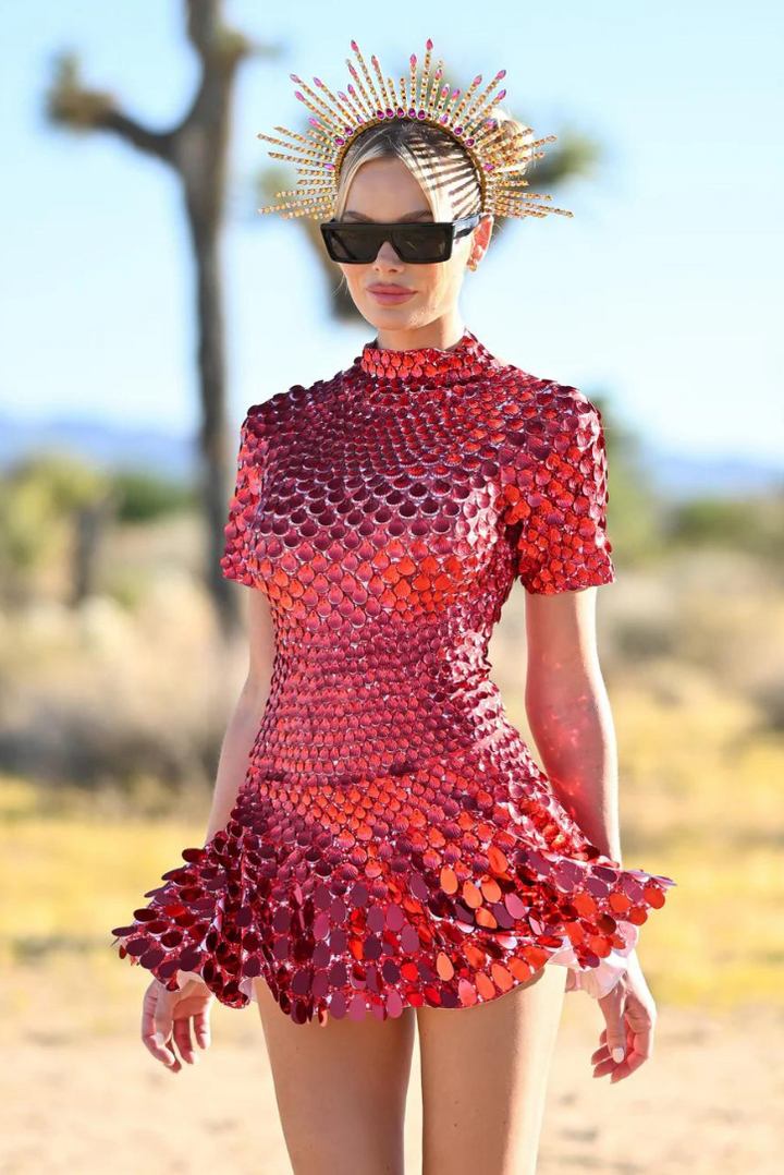 Elowyn | High Neck Mini Dress