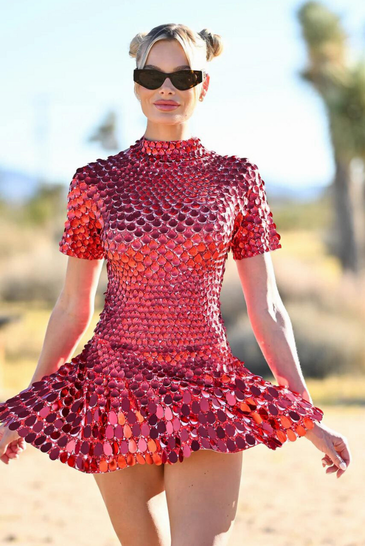 Elowyn | High Neck Mini Dress