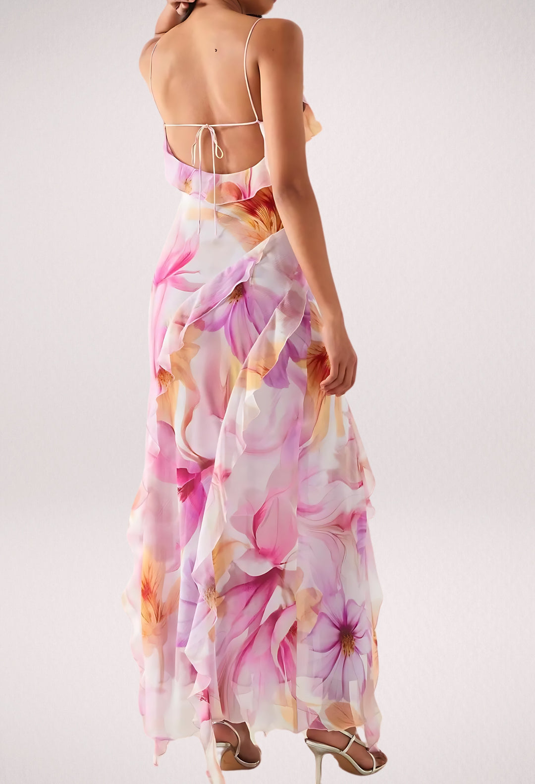Nylah | Floral Ruffle Maxi Dress