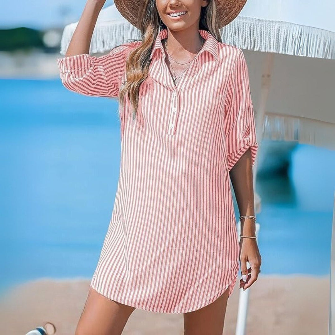 Classic Striped Shirt Dress