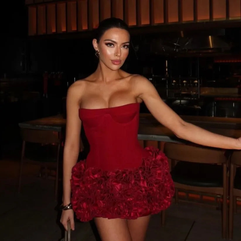 Jayla | Cupped Corset & Floral Mini Skirt Set