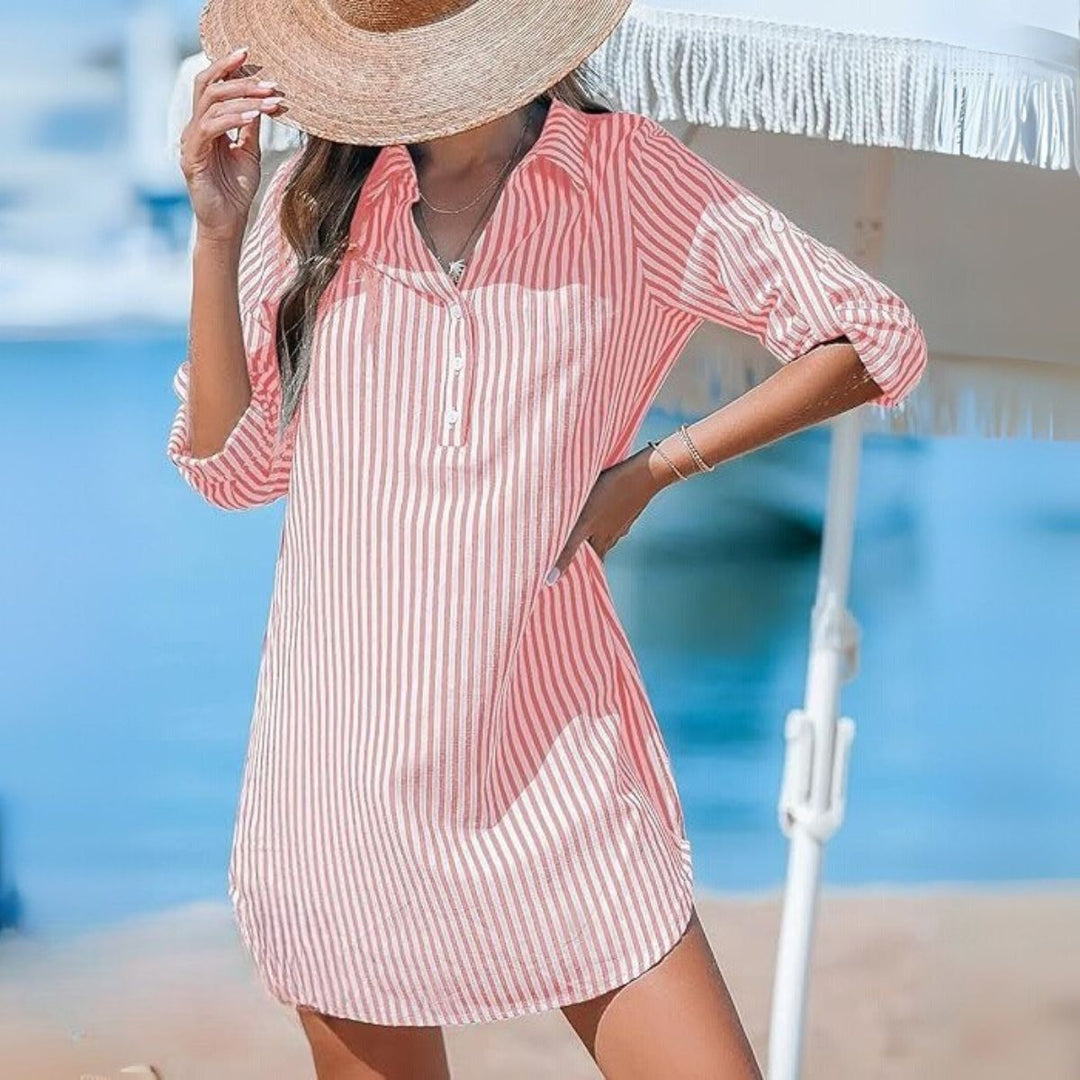 Classic Striped Shirt Dress