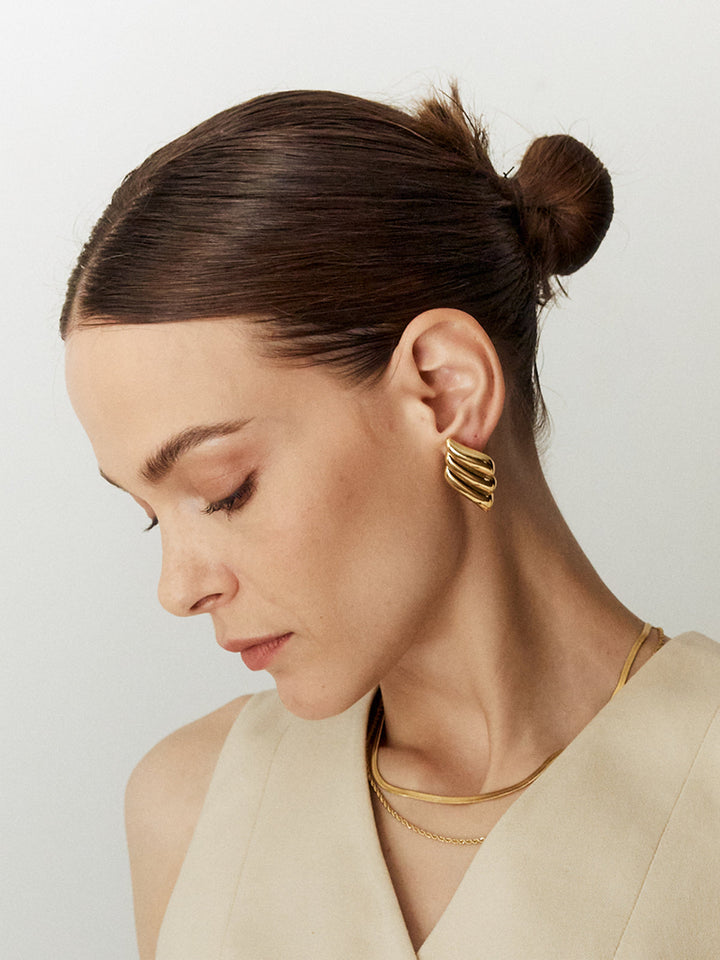 Aitana | Three Layer Wing Earrings