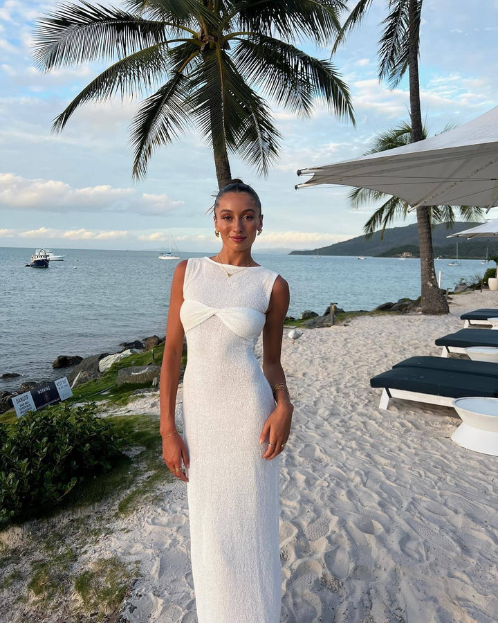 Mika | Round Neck Knitted Maxi Dress