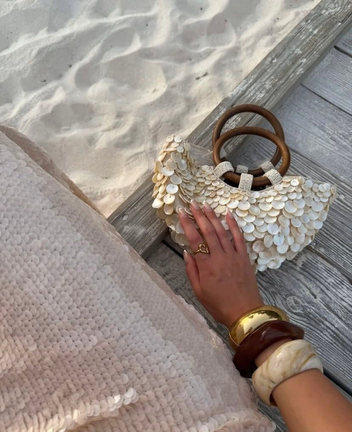Linnea | Shell Embellished Mini Bag