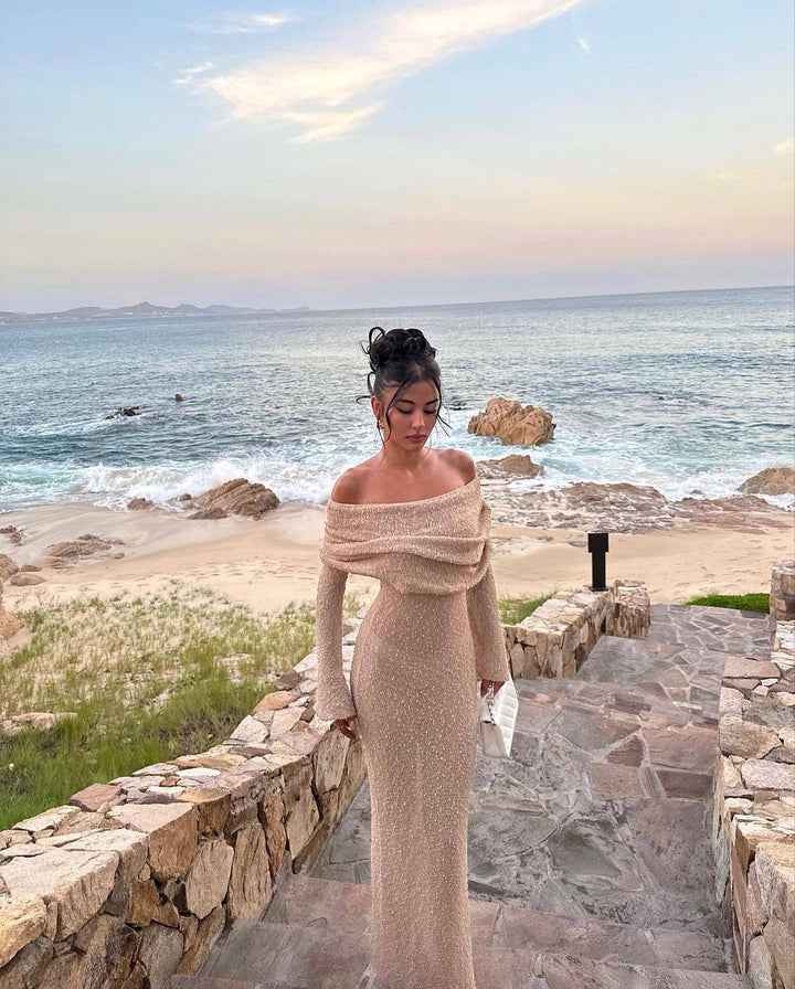 Nayara | Elegant Off Shoulder Maxi Dress