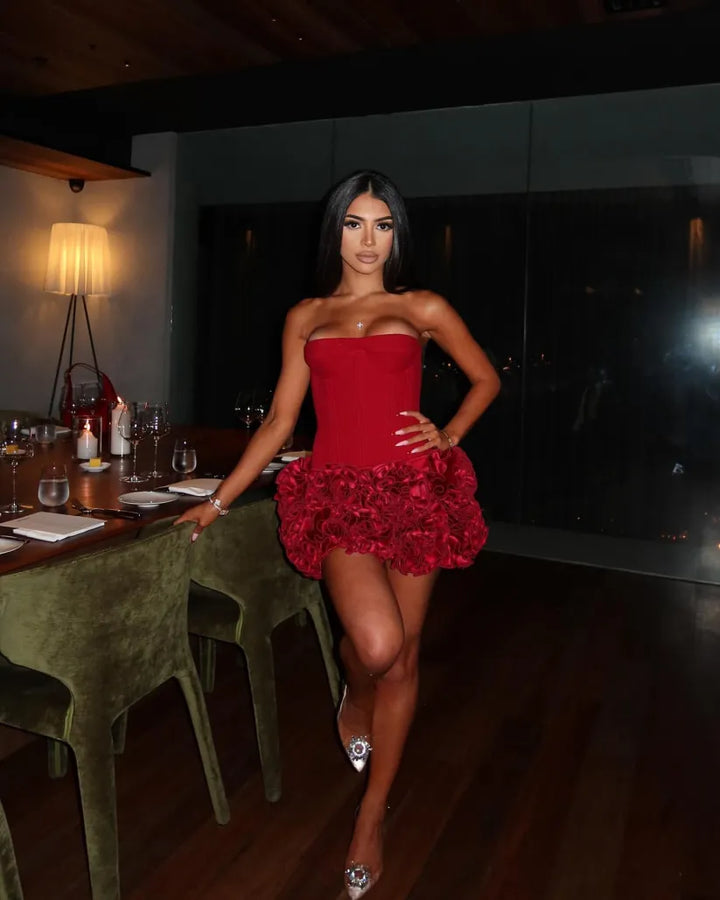 Jayla | Cupped Corset & Floral Mini Skirt Set