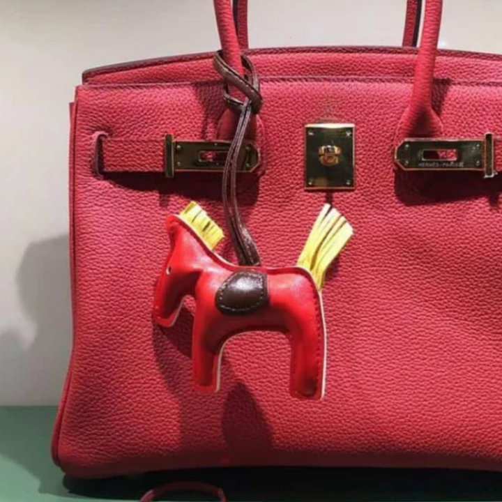 Bag 30 Brk with Gold Hardware in Red