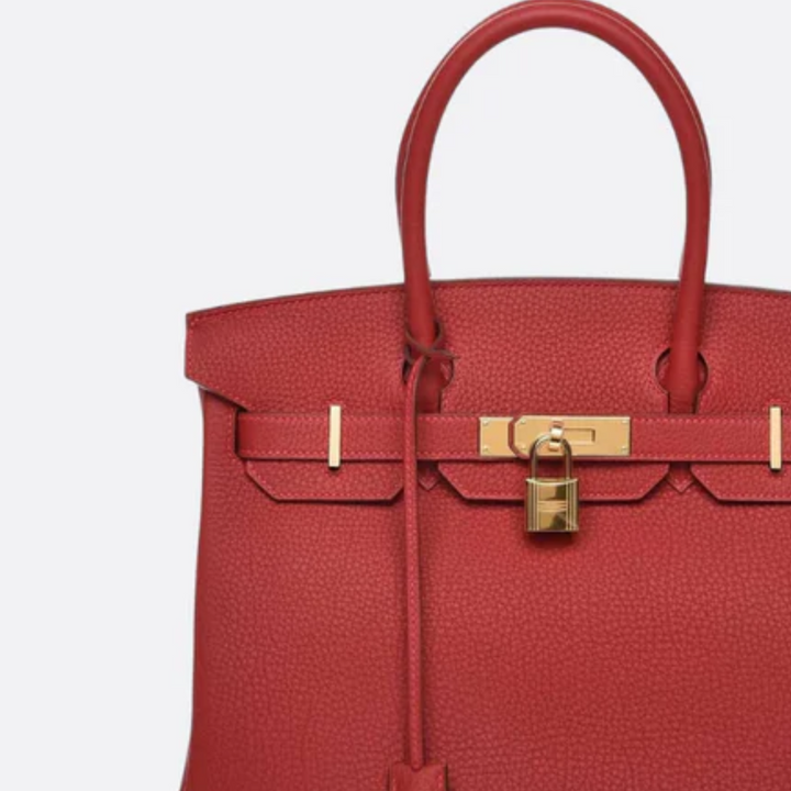Bag 30 Brk with Gold Hardware in Red