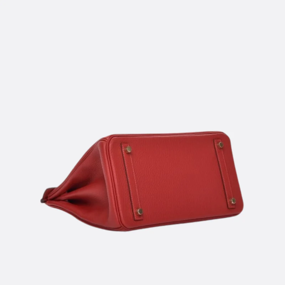 Bag 30 Brk with Gold Hardware in Red