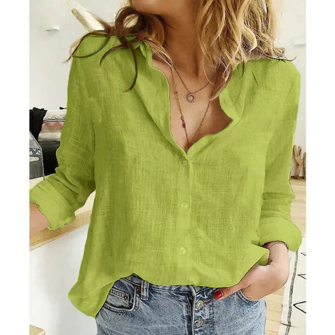Linen Button-Up Shirt