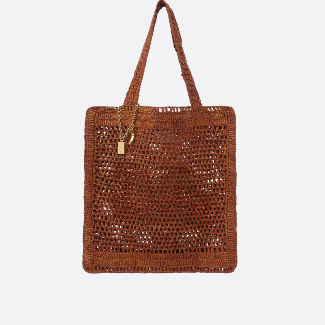 Bag Summer Banana in Raffia