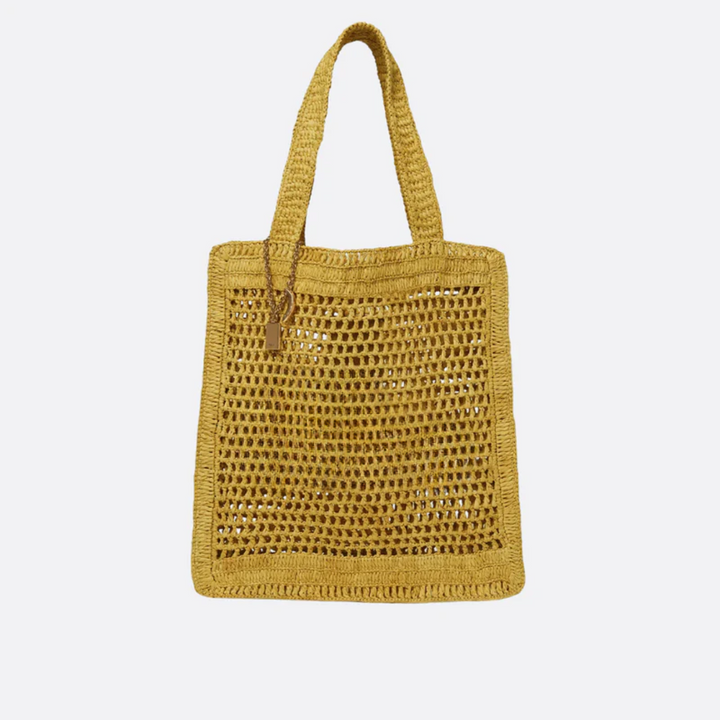 Bag Summer Banana in Raffia