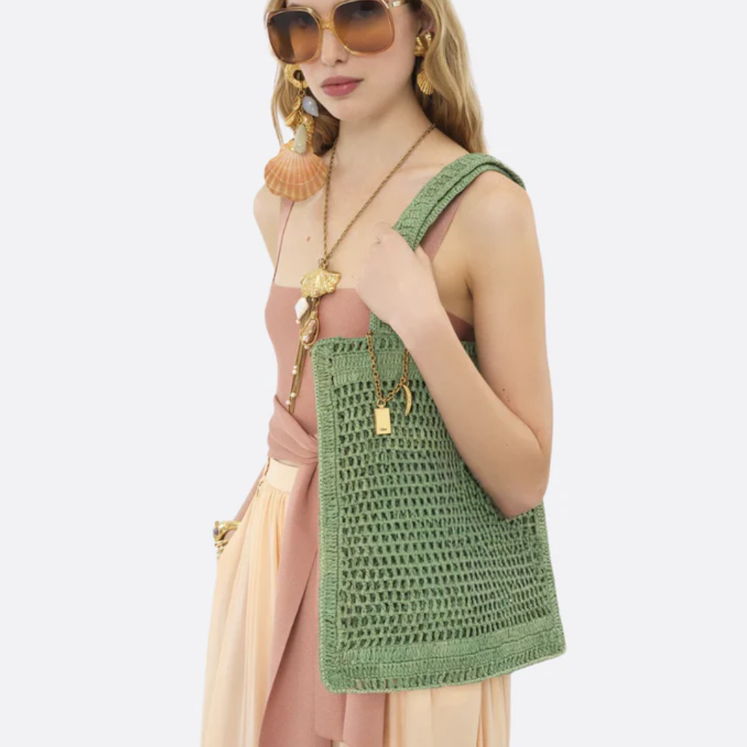 Bag Summer Banana in Raffia