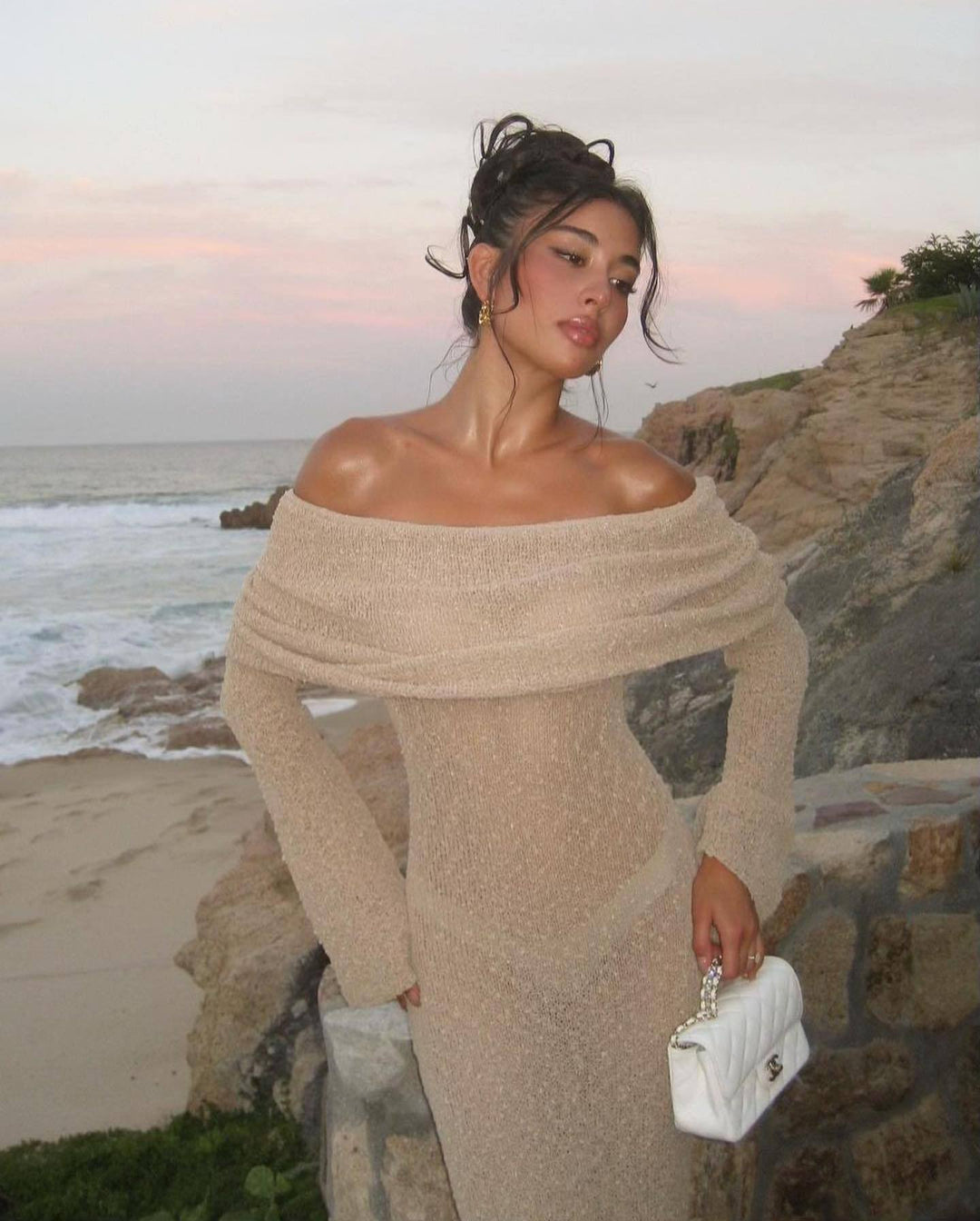 Nayara | Elegant Off Shoulder Maxi Dress