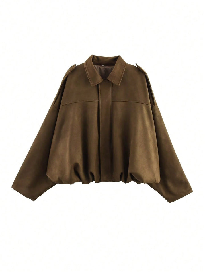 Kaori | Suede Textured Pilot Jacket