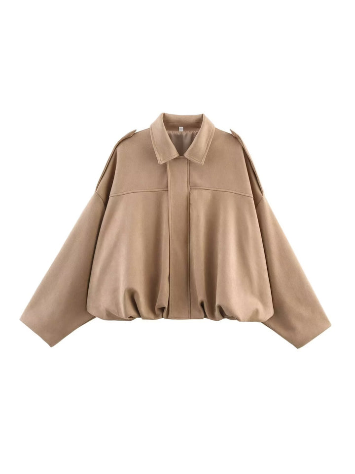 Kaori | Suede Textured Pilot Jacket